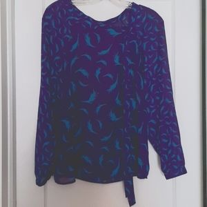 Loft Side Tie neck blouse